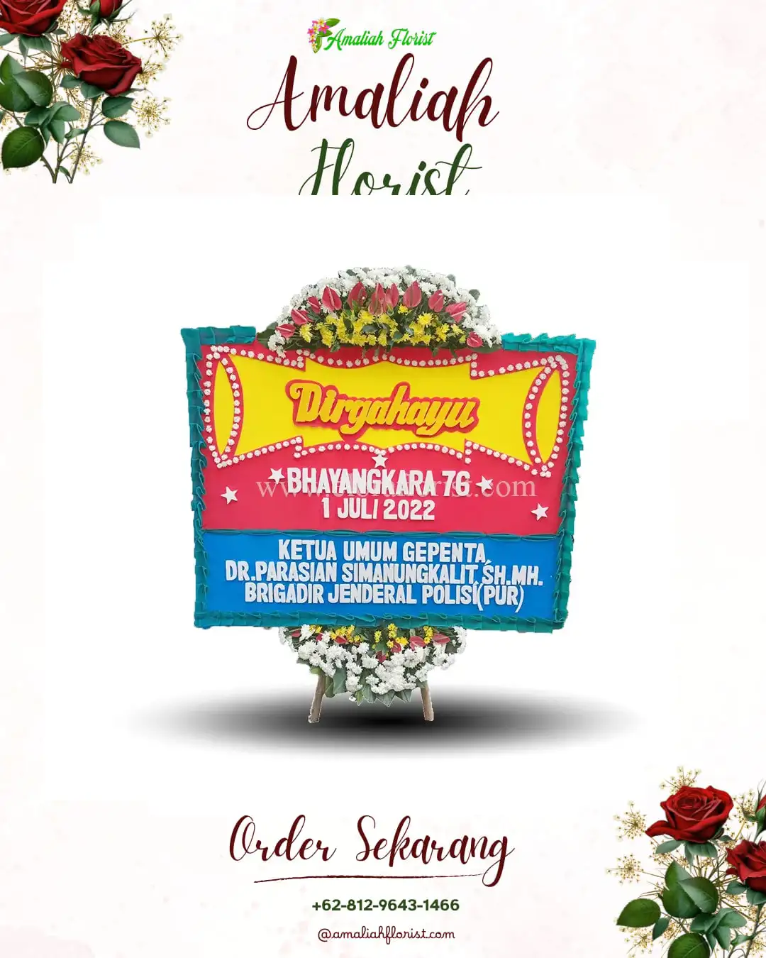 Papan Bunga HUT Ulang Tahun Rao Utara